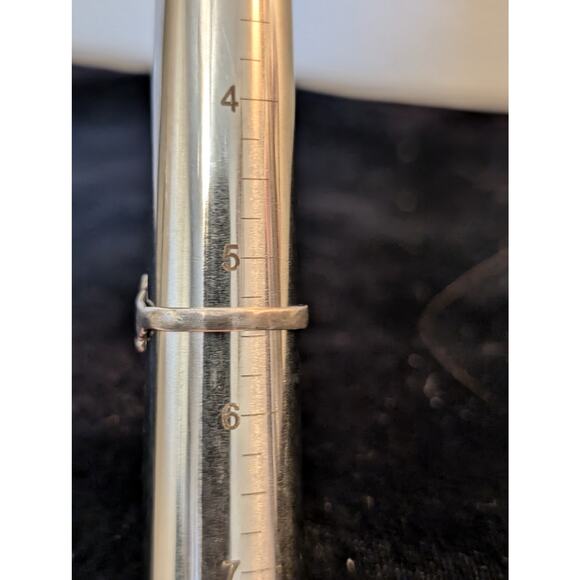 Vintage Bezel Set Black Onyx Beaded Design Sterling Silver Ring Size 5.25 - Picture 7 of 7